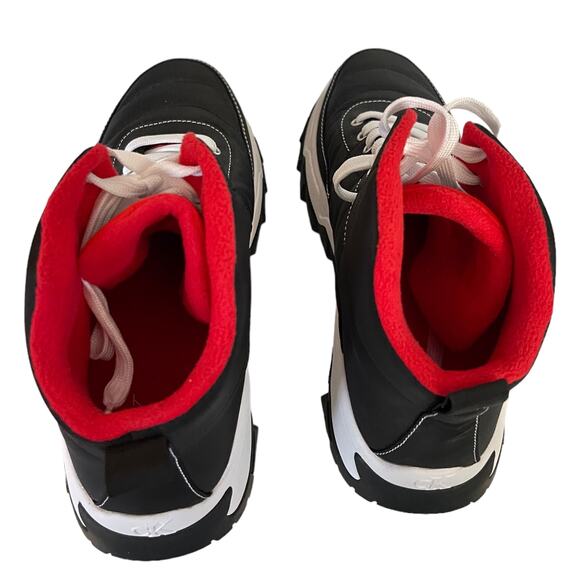 Calvin Klein Jeans Cremina Nylon Puffy Black High Top Sneaker Size 10 - Picture 4 of 7